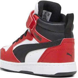 Puma Rebound V6 Mid Kinder Weiß/Schwarz/Rot 27