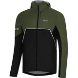 Gore Wear Herren R7 Partial Gtx I Kapuzenjacke Jacket, Black/Utility Green, XL EU