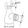 Kludi Aufsatzbrauseanschluss G 3/4 mit Gabelhaken, chrom, 6053705-00