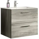 xonox.home Wachbeckenunterschrank York Rauchsilber 60 cm