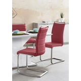 MCA Furniture Freischwinger »Pescara«, (Set), 2 St., Kunstleder, Stuhl belastbar bis 120 Kg, rot