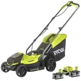 RYOBI Akku-Rasenmäher ONE+ 18 V, 33 cm Schnittbreite, inkl 2x4,0 Ah Akku & Ladegerät,