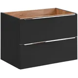 Lomadox Waschtischunterschrank 80 x 57 cm Schwarz