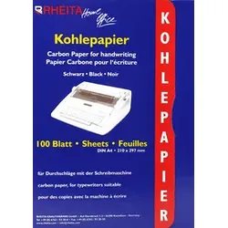 RHEITA Kohlepapier A4 100BL schwarz 8172-100