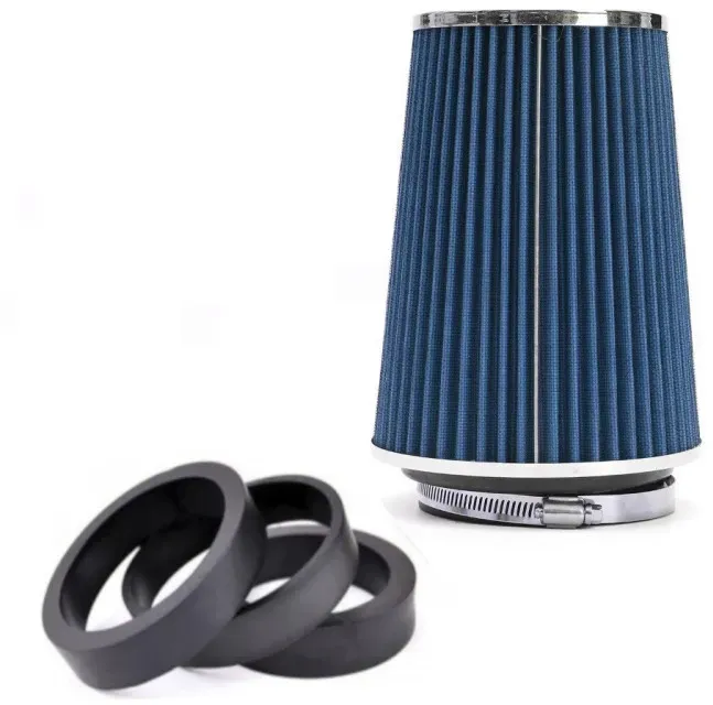155mm universeller Sport-Kegelluftfilter, blau, für Autos