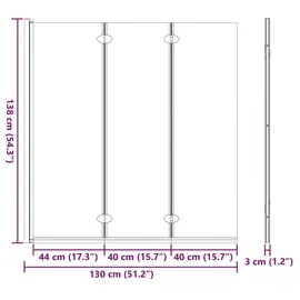 vidaXL Bad-Duschschirm Schwarz 130 x 138 cm Gehärtetes Glas