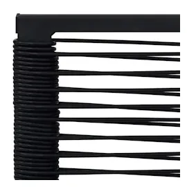 vidaXL Gartenstühle 4 Stk. PVC Rattan Schwarz