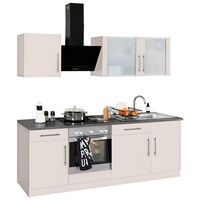 wiho Küchen Küchenzeile »Cali«, ohne E-Geräte, Breite 220 cm, beige