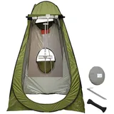 PrivateTent Pop-Up Duschzelt für Camping, tragbar und Umkleidekabine mit UPF 50+ Sonnenschutz, einfache Installation für Aktivitäten im Freien, Strand, Wandern, Aufbewahrungstasche, Seile, Grün