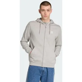 adidas Trefoil Essentials Kapuzenjacke Herren Medium Grey Heather/White XXL
