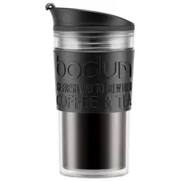 Bodum Travel Mug, Schwarz/Transparent ca. 0,35l