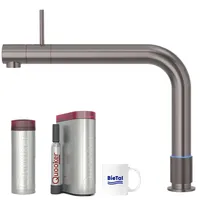 Quooker Front Gunmetal Wasserhahn & PRO3 kochendes Wasser & Sprudelwasser CUBE