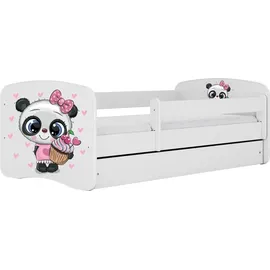 raumhirsch furniture Kinderbett Panda 70 x 140 cm Holzwerkstoff weiß