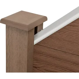 [neu.holz] WPC Gartenzaun Segovia 90 x 180 cm Braun