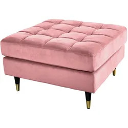 riess-ambiente Hocker COZY VELVET - 80cm altrosa gold Samt Metallfüße
