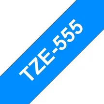 Brother TZe-555 24mm weiß auf blau