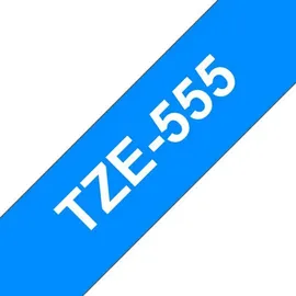 Brother TZe-555 24mm weiß auf blau