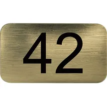 N/H Hausnummerntafel 42 Gold Metallic