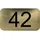 N/H Hausnummerntafel 42 Gold Metallic