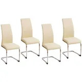 Hti-Living SallyC 4 St. Kunstleder beige