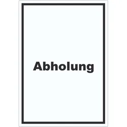 Abholung Aufkleber mit Text Post hochkant A3 (297x420mm)