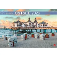Heye Ostsee Globetrotter Kalender 2026 - Von behaglichen Strandkörben