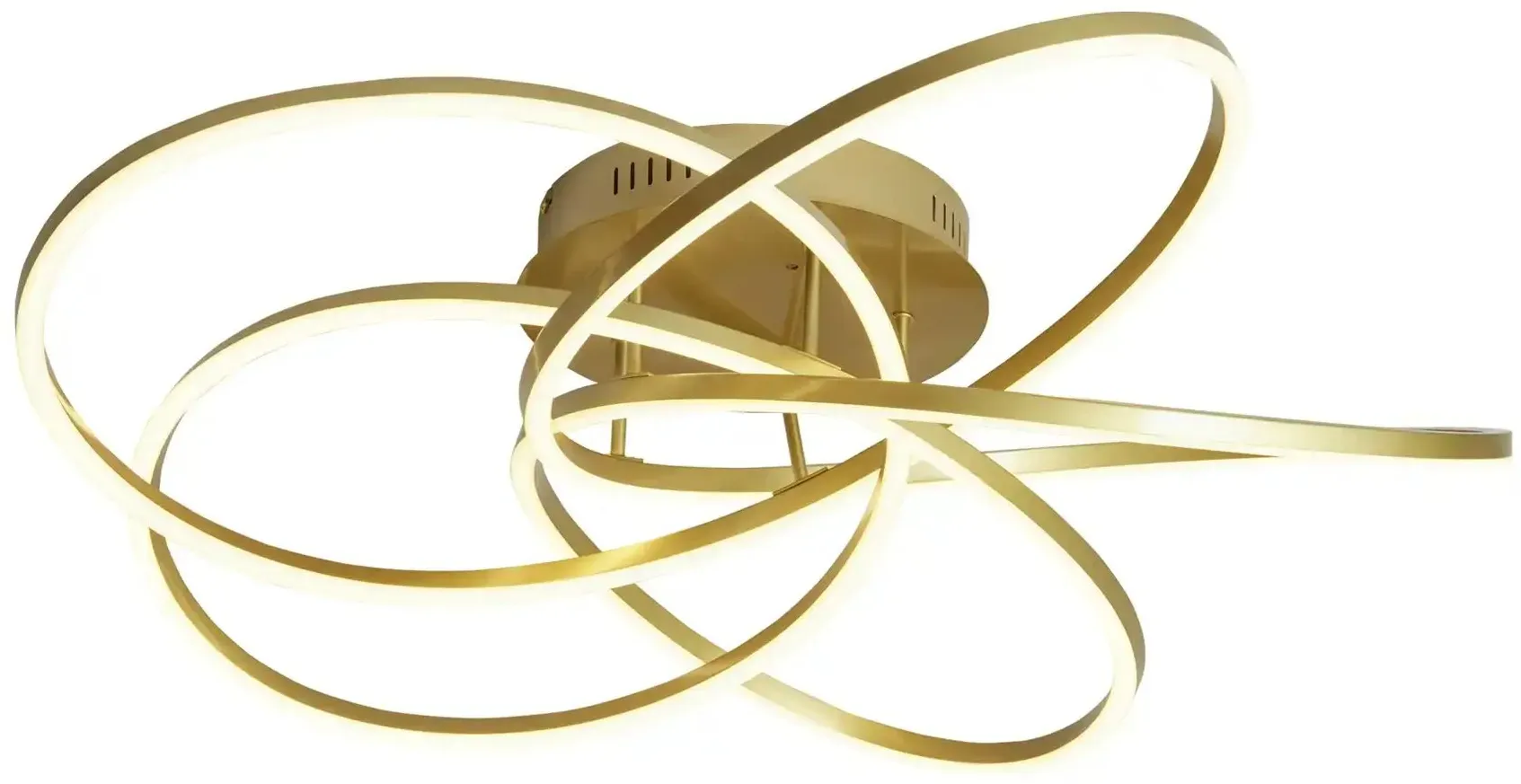 Meisterleuchten LED-Deckenleuchte messing-matt   , gold , Maße (cm): H: 16  Ø: 78