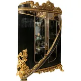 JV Möbel Vitrine 60 x 235 x 160 cm Schwarz