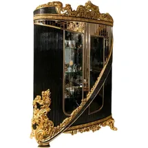JV Möbel Vitrine 60 x 235 x 160 cm Schwarz