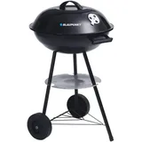 BLAUPUNKT GC301 Holzkohlegrill Ø41cm Schwarz mit Abdeckung mobil Rundgrill Grill
