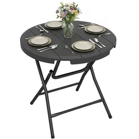 Outsunny Gartentisch Ø 80 x 73 cm Silber
