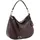 ABRO Schultertasche Leather Adria Hobo Juna S Burgundy