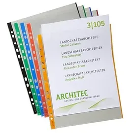 Herlitz Prospekthüllen DIN A4 glasklar glatt 0,07 mm,