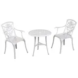 INKOSPOR Bistro-Set 3-tlg. Weiß