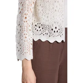Betty Barclay Strickjacke mit Ajourmuster Offwhite 40
