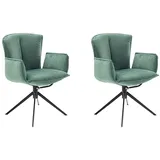 MCA Furniture MCA »NALON Esszimmerstuhl (2er Set) - Stuhl« (Set) 2 Stk.360° drehbar, Schwingfunktion, Metall, Veloursoptik, belastbar 120 kg