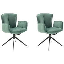 MCA Furniture MCA »NALON Esszimmerstuhl (2er Set) - Stuhl« (Set) 2 Stk.360° drehbar, Schwingfunktion, Metall, Veloursoptik, belastbar 120 kg