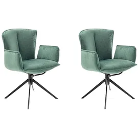 MCA Furniture MCA »NALON Esszimmerstuhl (2er Set) - Stuhl« (Set) 2 Stk.360° drehbar, Schwingfunktion, Metall, Veloursoptik, belastbar 120 kg