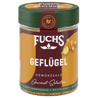 Fuchs Gourmet Selection Klassisch/Heimisch – Geflügel Gewürzsalz, nachfüllbares Geflügel Gewürz, Salz zum Würzen von leichten Geflügelgerichten & Co, vegan, 70 g