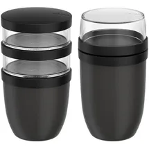 Mepal Ellipse Lunchpot-Set 2-teilig schwarz 10,5 cm 1,05 l