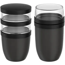 Mepal Ellipse Lunchpot-Set 2-teilig schwarz 10,5 cm 1,05 l