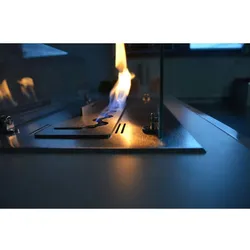 SOLOLED Bioethanol-Brennereinsatz/Halterung 60 cm aus Edelstahl mit Gläsern im Lieferumfang enthalten