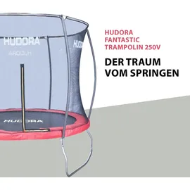 Hudora Fantastic 250V 200 cm inkl. Sicherheitsnetz rot