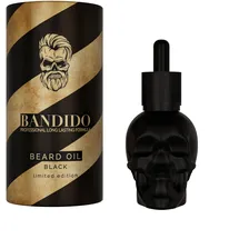 Bandido Bartöl Herren Black 40ml – Beard Oil mit Arganöl, Jojobaöl & Vitamin E – Bartpflege Öl für weichen Bart, Glanz & intensive Pflege – Beard Oil for Men mit Duft