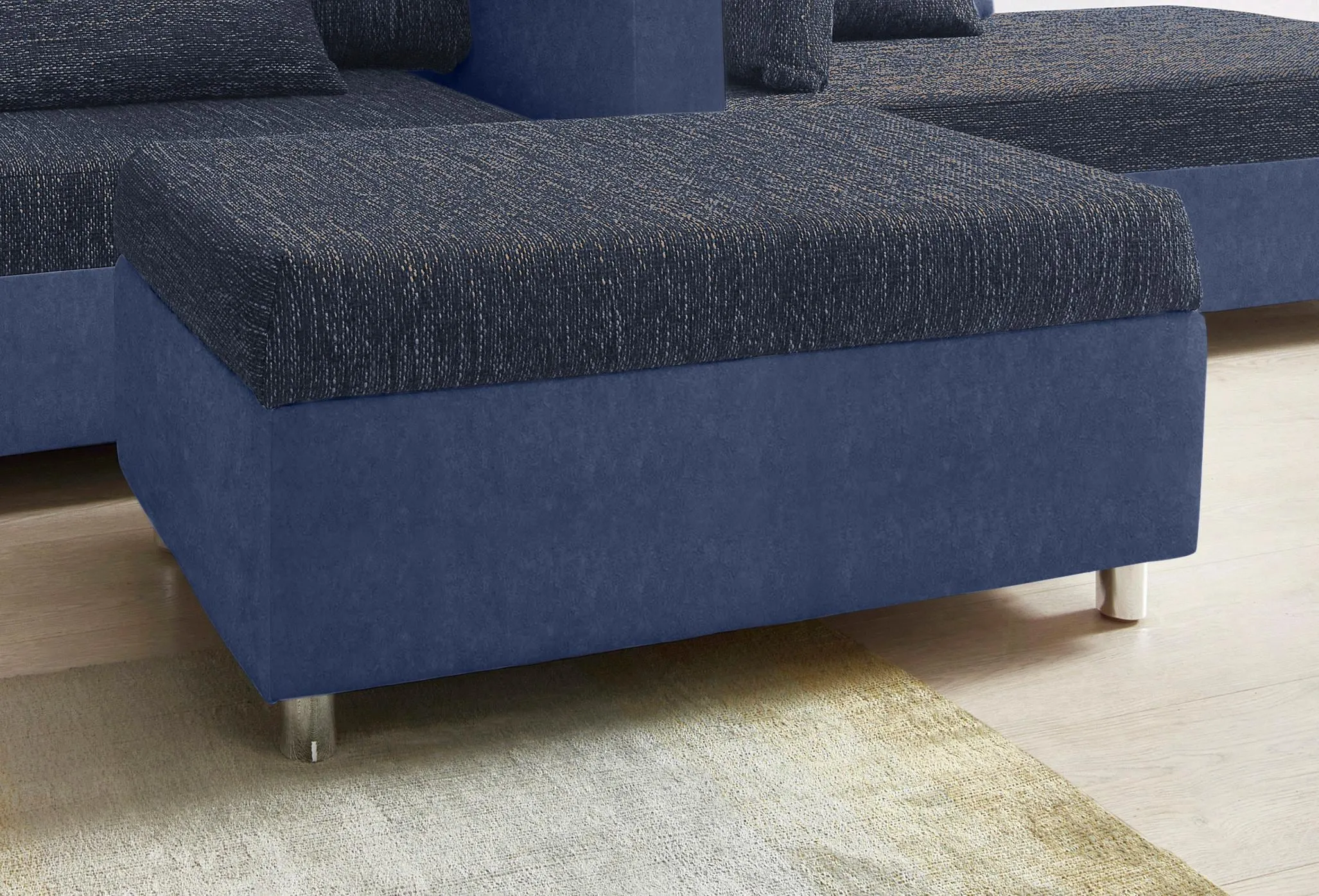 COLLECTION AB Polsterhocker »Sally« COLLECTION AB blau/blaubraun