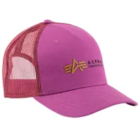 Alpha Industries Alpha Label Trucker Cap Trucker Cap für Herren Dark Magenta