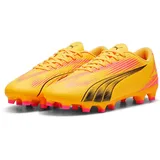 Puma Ultra Play FG/AG Soccer Shoes, Sun Stream-Puma Black-Sunset Glow, 48.5