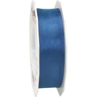 Präsent Geschenkband Polyester floral royalblau 25 mm x 25 m