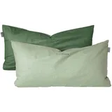 SCHIESSER Kissenhüllenset Doubleface - - - 40 x 80 cm - Grün
