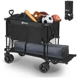 Sekey Bollerwagen XXXXL FW93, faltbar, 150kg Traglast, 126x58x97cm (L/B/H), schwarz